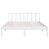 vidaXL Cadre de lit sans matelas blanc bois massif 140x190 cm
