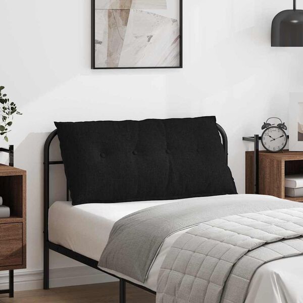 vidaXL Coussin de Dos Noir 100 x 19 x 50 cm tissu