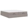 VidaXL Cadre de lit ottoman avec matelas taupe 200x200cm tissu