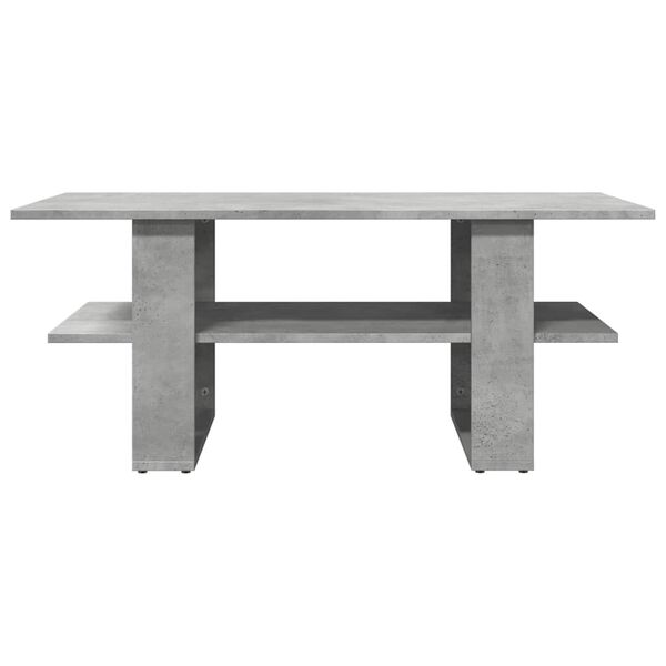 vidaXL Table basse gris b&eacute;ton 102x55x42 cm bois d'ing&eacute;nierie