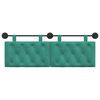 vidaXL T&ecirc;te de lit suspendue Turquoise 130 x 55 x 7 cm Velours