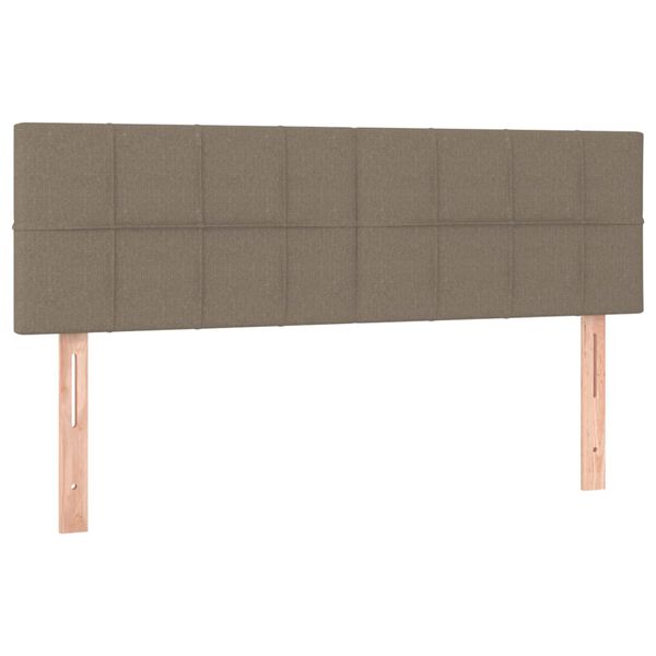 vidaXL T&ecirc;tes de lit 2 pcs Taupe 72x5x78/88 cm Tissu