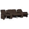 vidaXL Fauteuil de massage inclinable porte-gobelets 4 places marron
