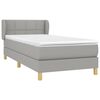 vidaXL Sommier &agrave; lattes de lit avec matelas Gris clair 100x200cm Tissu