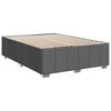 vidaXL Sommier &agrave; lattes de lit avec matelas Gris fonc&eacute; 160x200cm Tissu