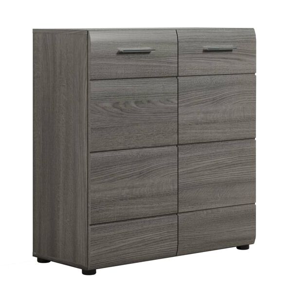 Trendteam Commode de rangement Line Argent&eacute; fum&eacute;