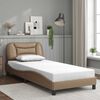 vidaXL Cadre de lit sans matelas Hvar cappuccino 90x190 cm similicuir
