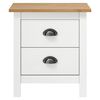 vidaXL Tables de chevet Hill 2 pcs Blanc 46x35x49,5 cm Bois pin solide