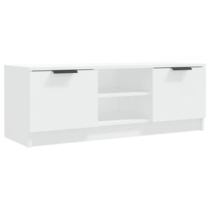 vidaXL Meuble TV Blanc 102x35x36,5 cm Bois d'ing&eacute;nierie