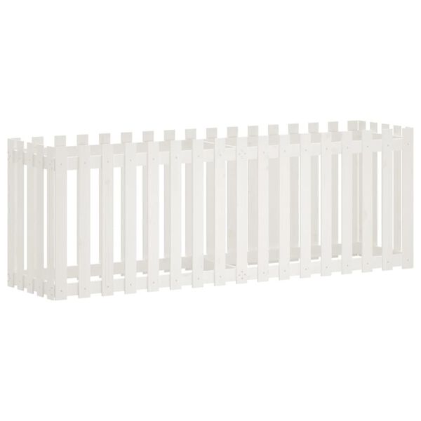 vidaXL Lit surélevé de jardin design de clôture 200x50x70cm pin massif