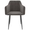 vidaXL Chaises &agrave; manger lot de 2 Gris fonc&eacute; Velours