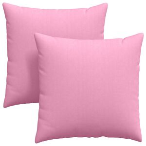 vidaXL Coussins de canap&eacute; 2 pcs Rose 60 x 60 cm tissu