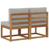 vidaXL 2 Pi&egrave;ce Sofa de milieu ext&eacute;rieur Bois d'Acacia Massif Naturel