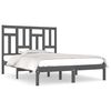 vidaXL Cadre de lit sans matelas gris 180x200 cm bois massif de pin
