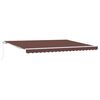 vidaXL Auvent manuel r&eacute;tractable marron 450x300 cm