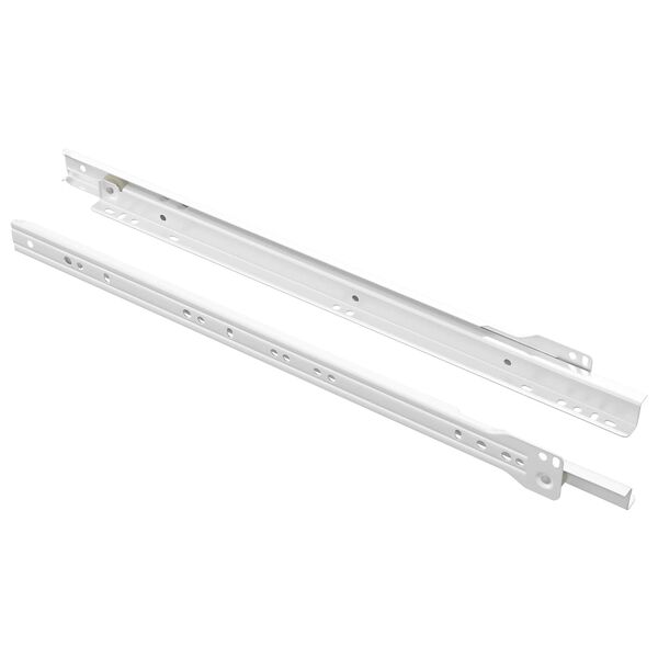 vidaXL Glissi&egrave;re de tiroir 2 pcs Blanc 400 mm Acier
