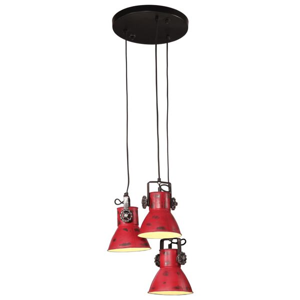 vidaXL Lampe suspendue 25 W rouge délavé 30x30x100 cm E27