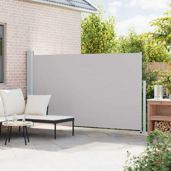 vidaXL Auvent lat&eacute;ral r&eacute;tractable de patio 180x300 cm Gris