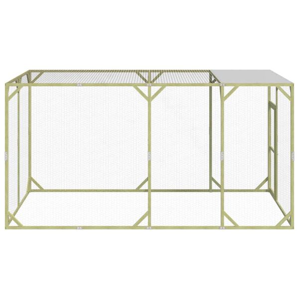 vidaXL Poulailler 200x400x200 cm Bois de pin massif impr&eacute;gn&eacute;