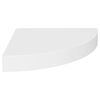 vidaXL &Eacute;tag&egrave;res d'angle flottantes 2 pcs blanc 25x25x3,8 cm MDF