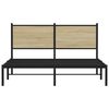 vidaXL Cadre de lit en métal sans matelas chêne sonoma 140x200 cm