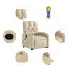 vidaXL Fauteuil inclinable de massage Cr&egrave;me Tissu