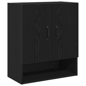 vidaXL Meuble mural Ch&ecirc;ne noir 60 x 30 x 70 cm Bois d'ing&eacute;nierie