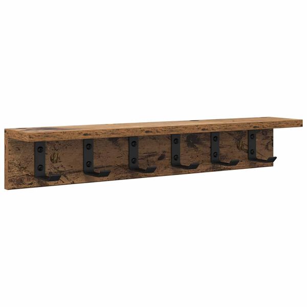 vidaXL Porte-manteau mural Bois ancien 60 x 10,5 x 10,5 cm