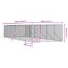 vidaXL Chenil d'ext&eacute;rieur pour chiens argent&eacute; 4x12x2 m acier galvanis&eacute;