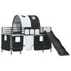 vidaXL Lit mezzanine pour enfants Noir 99,5 x 200 cm M&eacute;tал