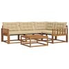 vidaXL Ensemble de canap&eacute;s d'ext&eacute;rieur 5 pc Naturel et Beige