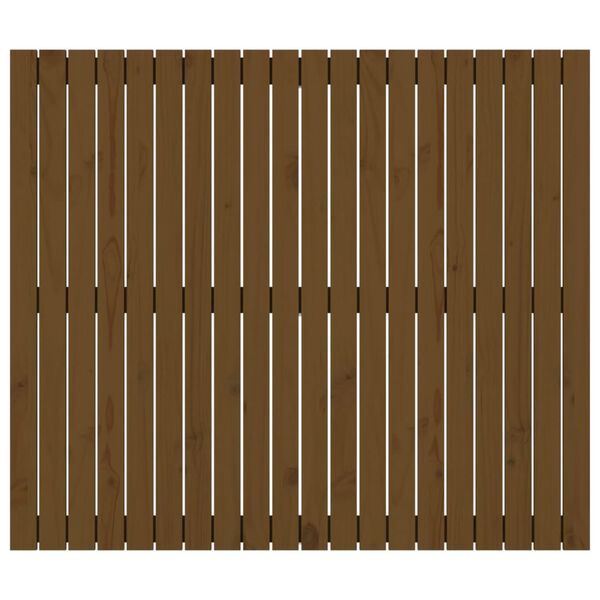 vidaXL T&ecirc;te de lit murale Marron miel 127,5x3x110cm Bois massif de pin
