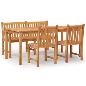 vidaXL Ensemble &agrave; manger de jardin 4 pcs Bois de teck massif