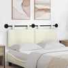 vidaXL T&ecirc;te de lit suspendue Montage mural Uni Cr&egrave;me 150 x 55 x 5 cm