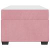 vidaXL Cadre de lit avec matelas Rose 80 x 200 cm tissu