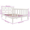 vidaXL Cadre de lit sans matelas blanc bois massif 140x190 cm