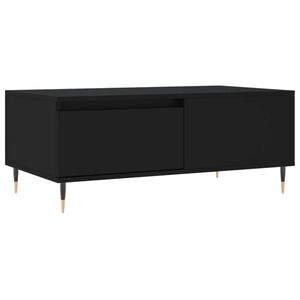 vidaXL Table basse Noir 90x50x36,5 cm Bois d'ing&eacute;nierie