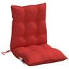 vidaXL Coussins de chaise &agrave; dossier bas lot de 2 rouge tissu oxford