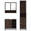 vidaXL Ensemble de meubles de salle de bain 3 pcs Ch&ecirc;ne marron