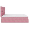 vidaXL Cadre de lit ottoman avec matelas rose 160x200 cm velours