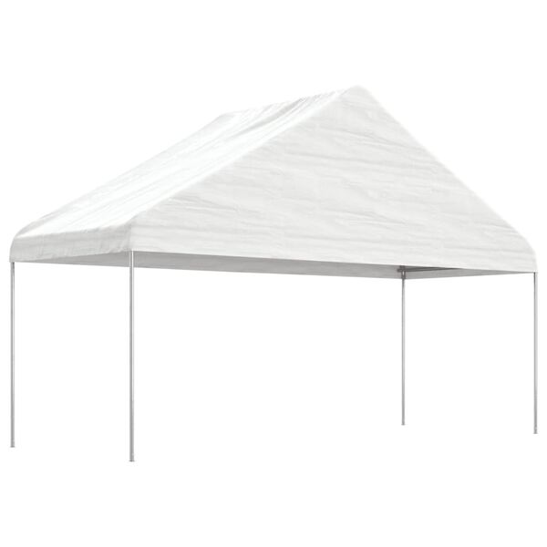 vidaXL Belv&eacute;d&egrave;re avec toit blanc 11,15x5,88x3,75 m poly&eacute;thyl&egrave;ne