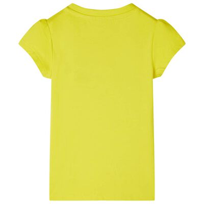 T-shirt enfant à manches courtes jaune vif 92