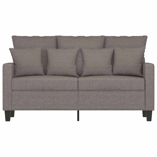 vidaXL Canap&eacute; &agrave; 2 places Taupe 120 cm Tissu