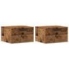 vidaXL Tables de chevet murales 2 pcs vieux bois 34x30x20 cm