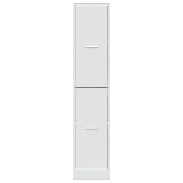 vidaXL Armoire d'apothicaire blanc brillant bois d’ingénierie