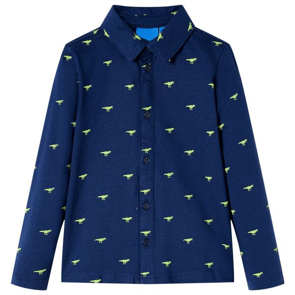 Chemise pour enfants bleu marine 116