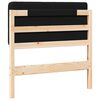 vidaXL T&ecirc;te de lit capitonn&eacute;e Marron et Noir 80 cm Pin massif