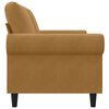 vidaXL Canap&eacute; &agrave; 2 places Marron 140 cm Velours