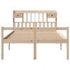 vidaXL Lit biblioth&egrave;que sans matelas 140x190 cm bois de pin massif
