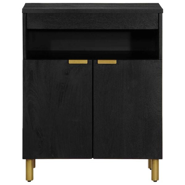 vidaXL Buffet noir 60x33x75 cm bois d'ing&eacute;nierie